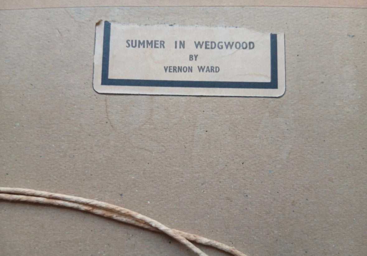 Vintage Framed Print - ‘Summer in Wedgewood’ by Vernon Ward Mid century Floral artwork