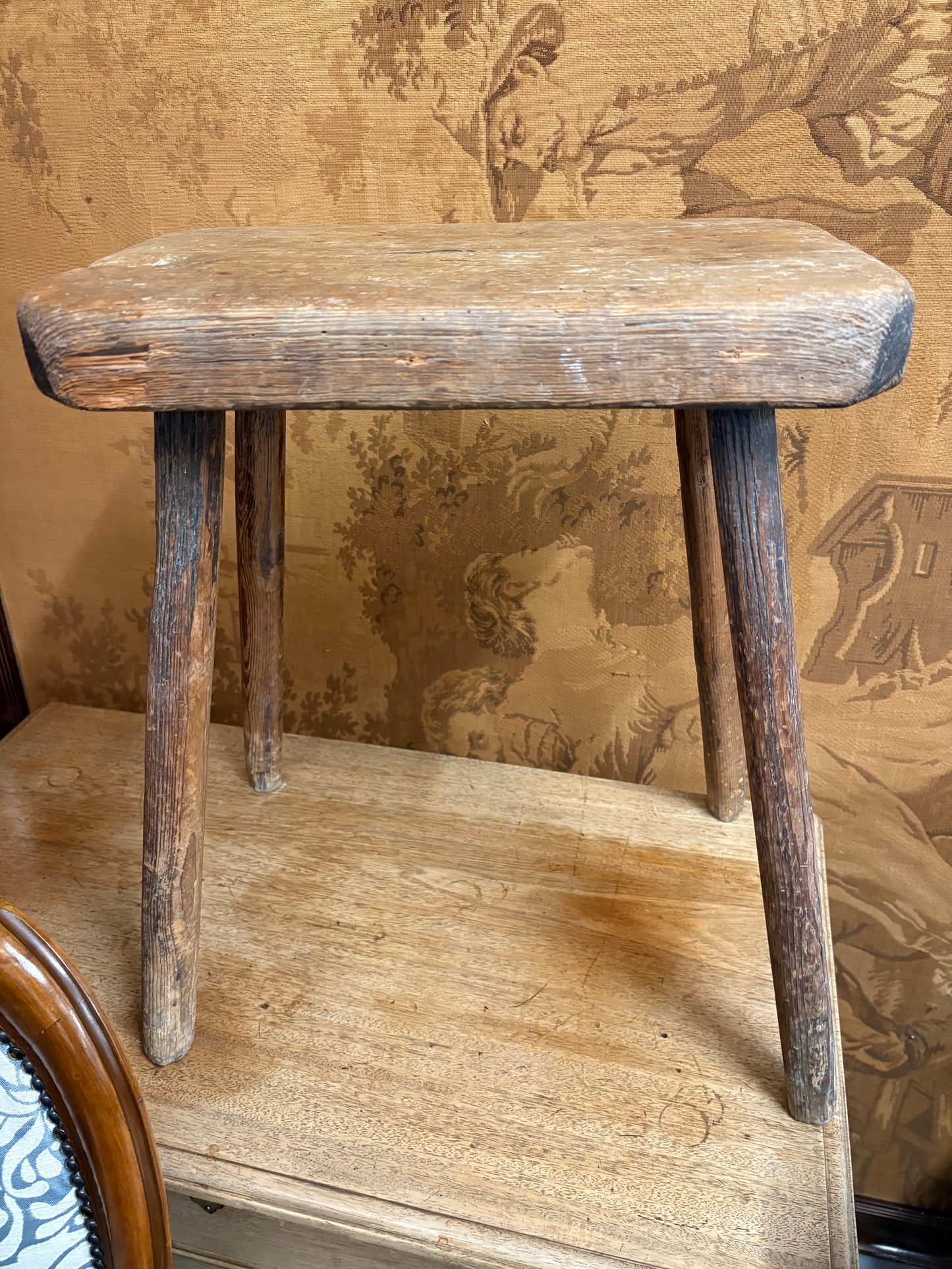 19th‑century Eastern European milking stool in untouched original condition Excellent item