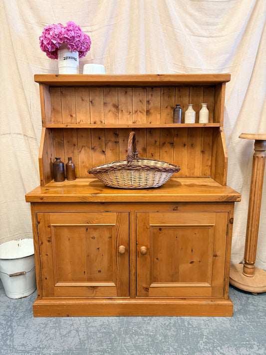 Petite Vintage Pine Country Kitchen Dresser - Display Storage UK Delivery
