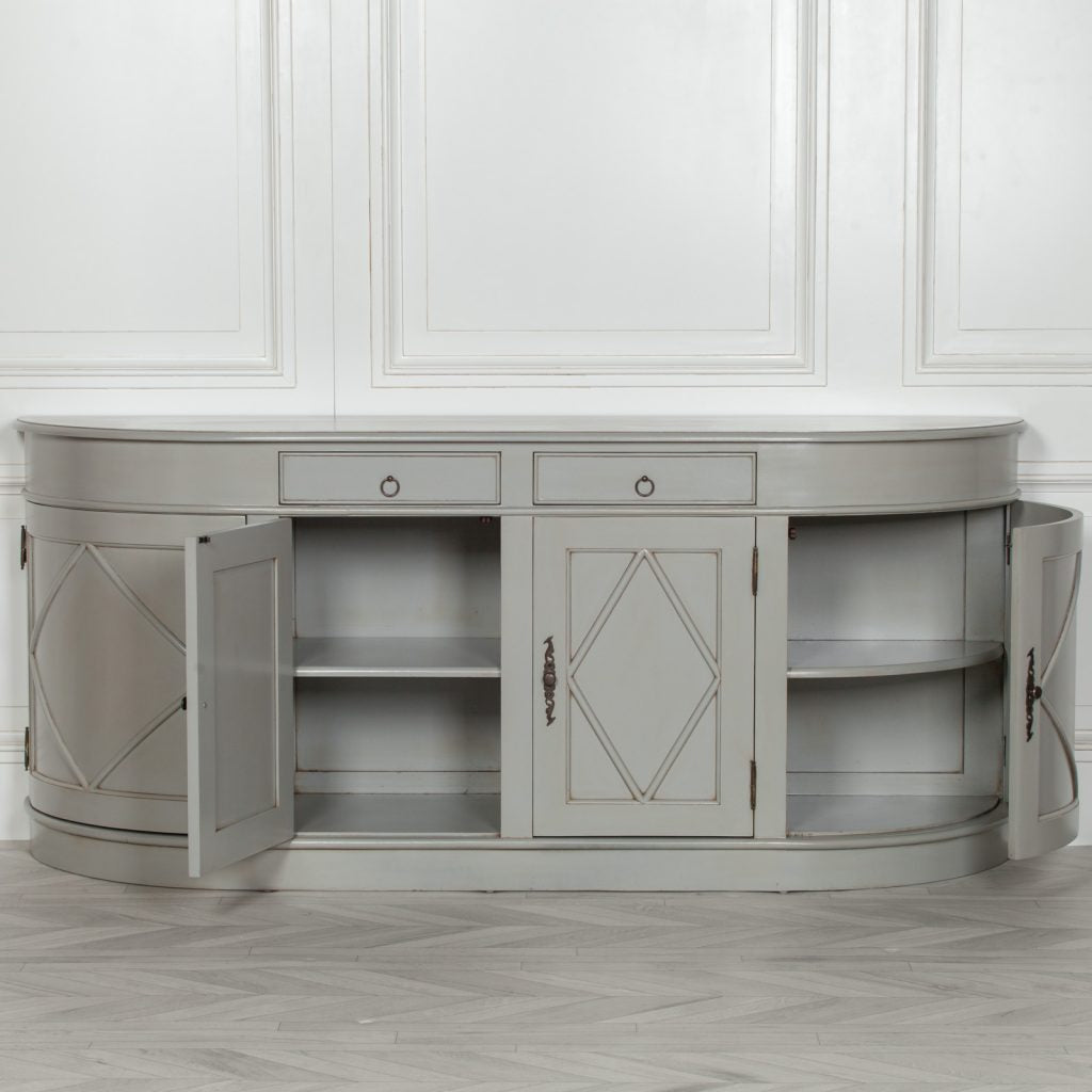 French classical style sideboard in grey painted finish UK Delivery