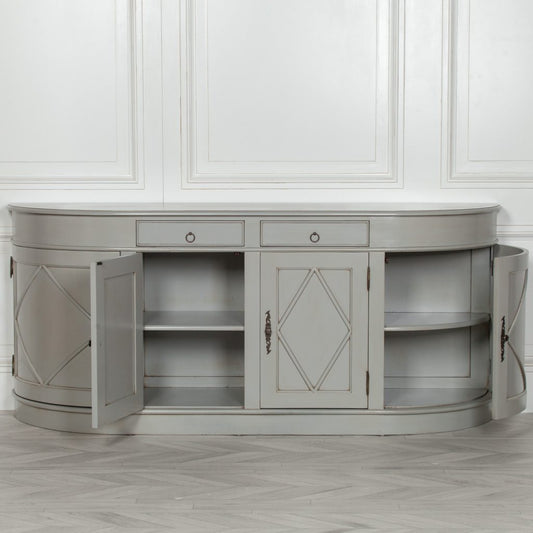 French classical style sideboard in grey painted finish UK Delivery