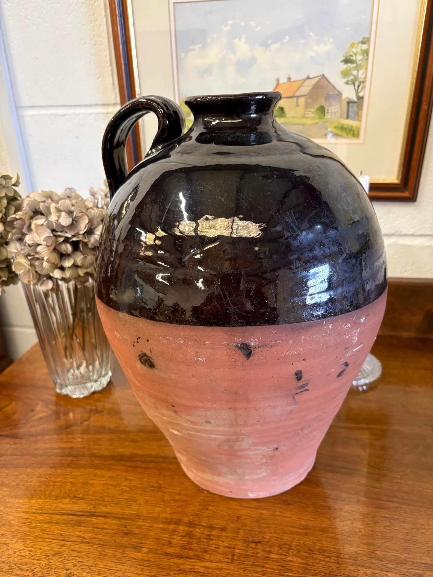 Antique Salt Glazed Pot bottle Great Display Farmhouse decor