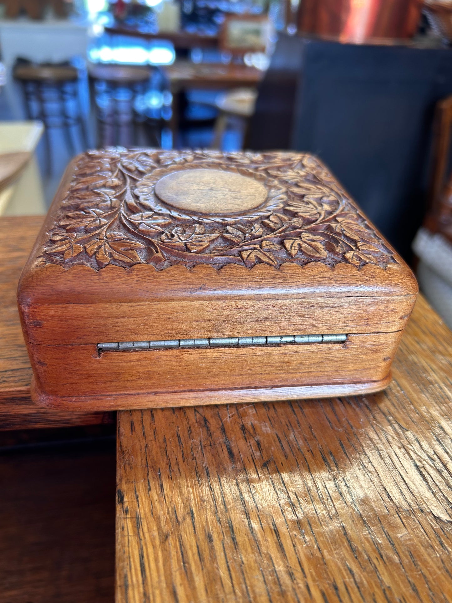 Vintage carved Trinket keepsake box