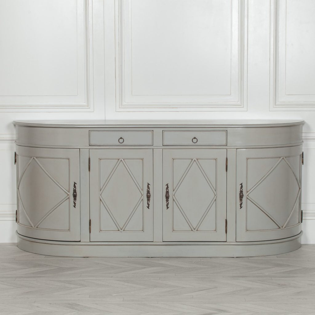 French classical style sideboard in grey painted finish UK Delivery
