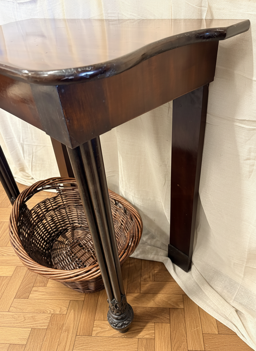 19th Century Mahogany Hall / Side Table Country House piece with Carved feet