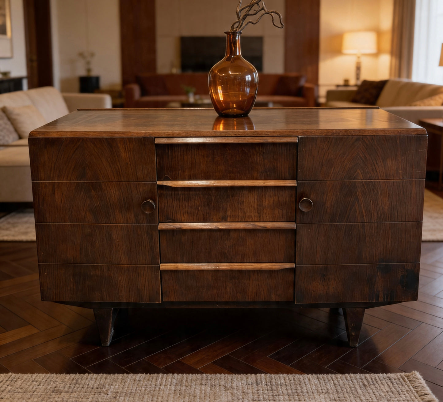 Art Deco Oak sideboard / Dresser Sleek Classic Period Design Delivery available