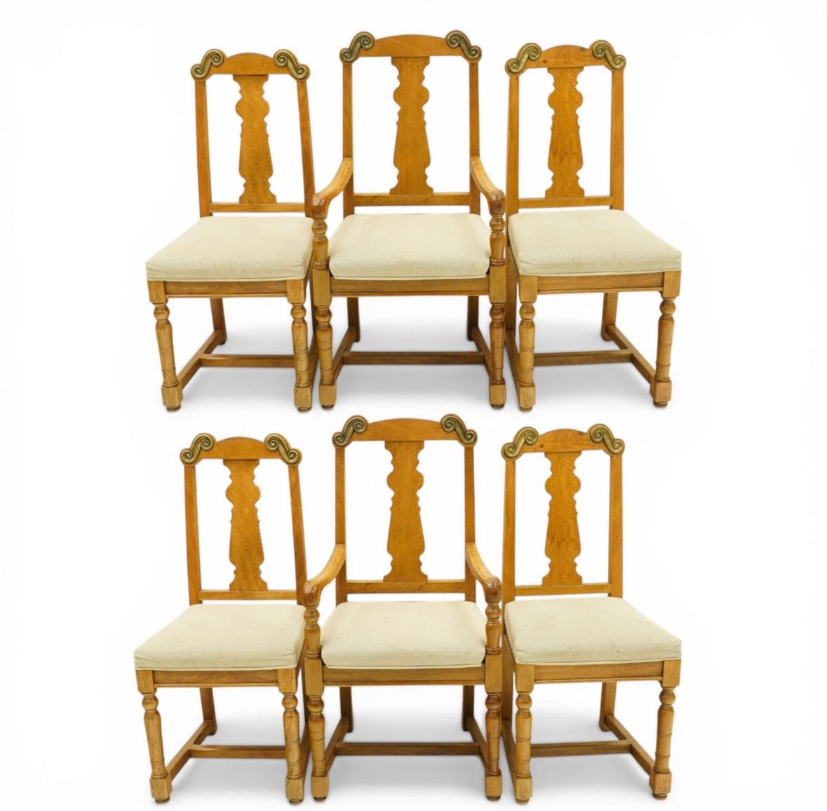 Luxury Quality mango wood dining suite, comprising a refectory dining table and 6 Chairs.
