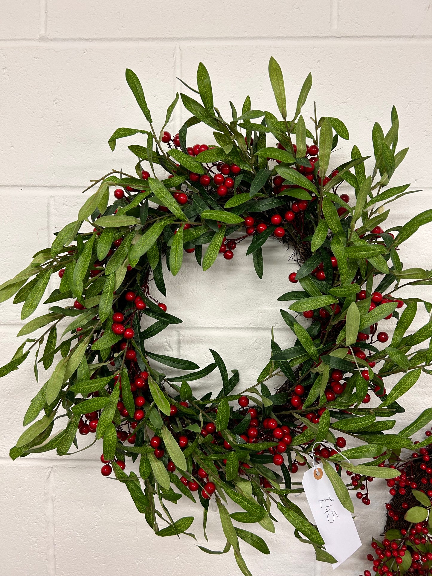 Luxury Red Berry twiggy red green Christmas Wreath