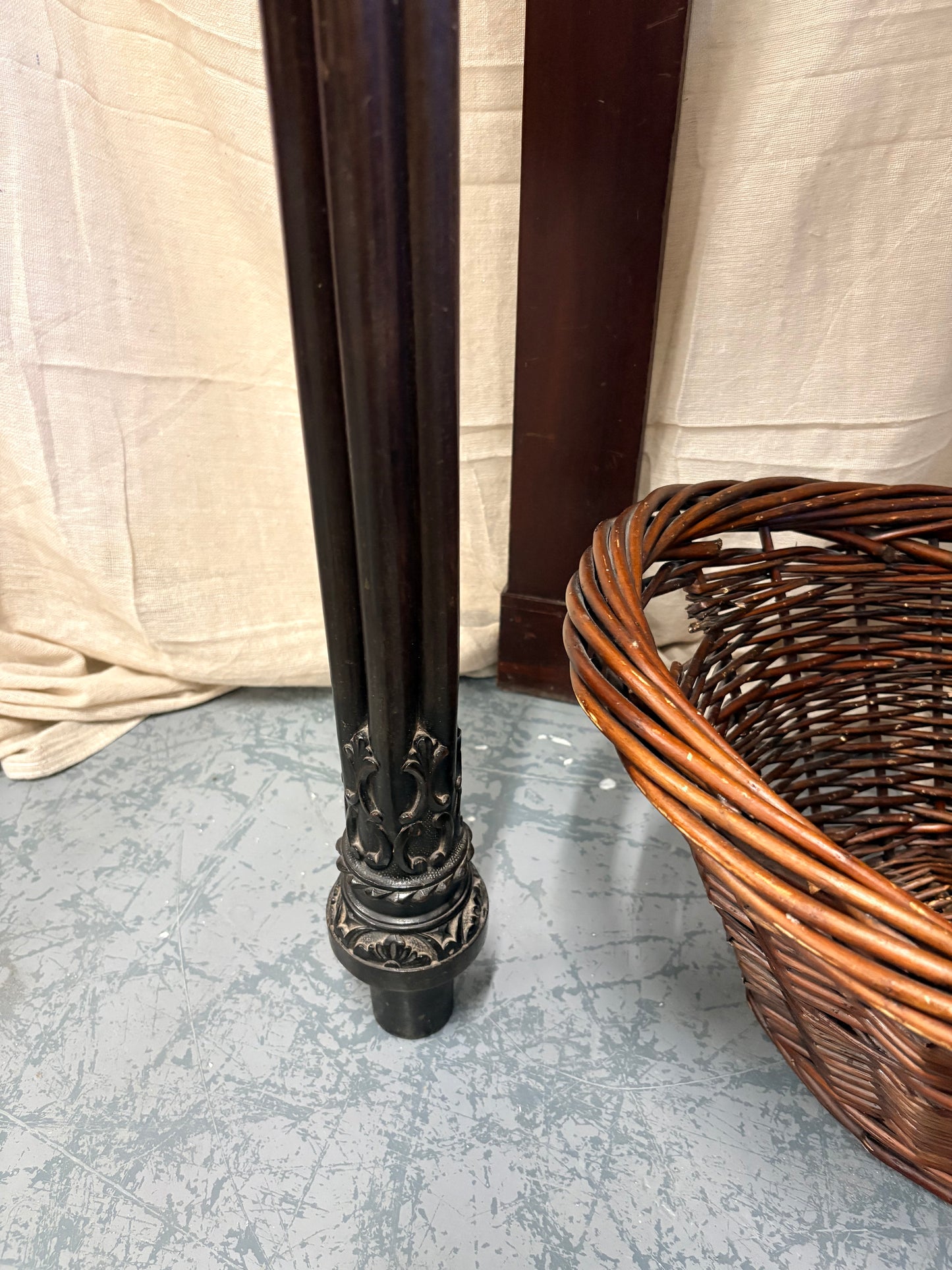 19th Century Mahogany Hall / Side Table Country House piece with Carved feet