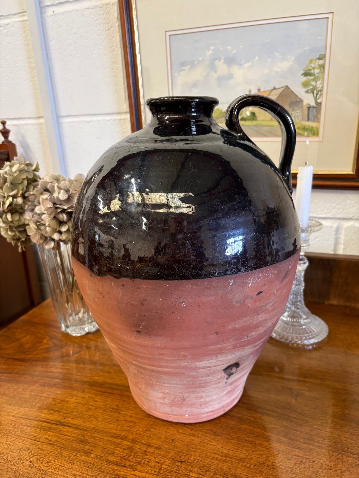 Antique Salt Glazed Pot bottle Great Display Farmhouse decor