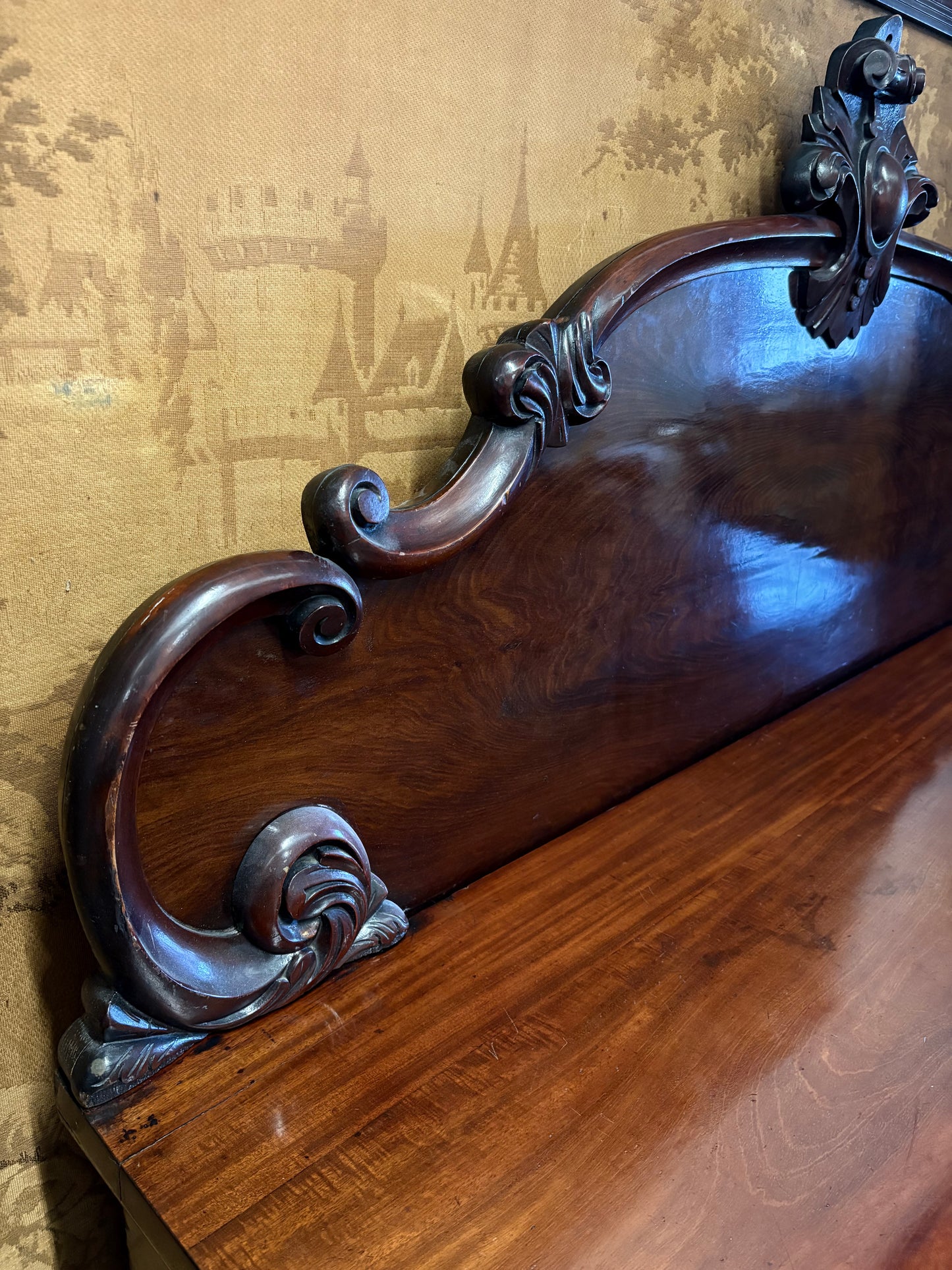 Carved Country House Victorian Mahogany sideboard Console table cupboard drawers