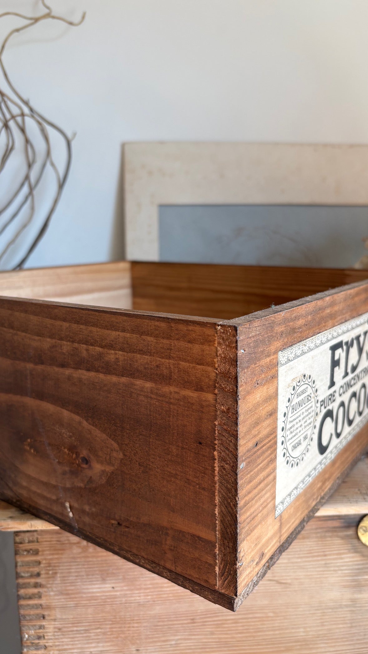Vintage wooden storage box