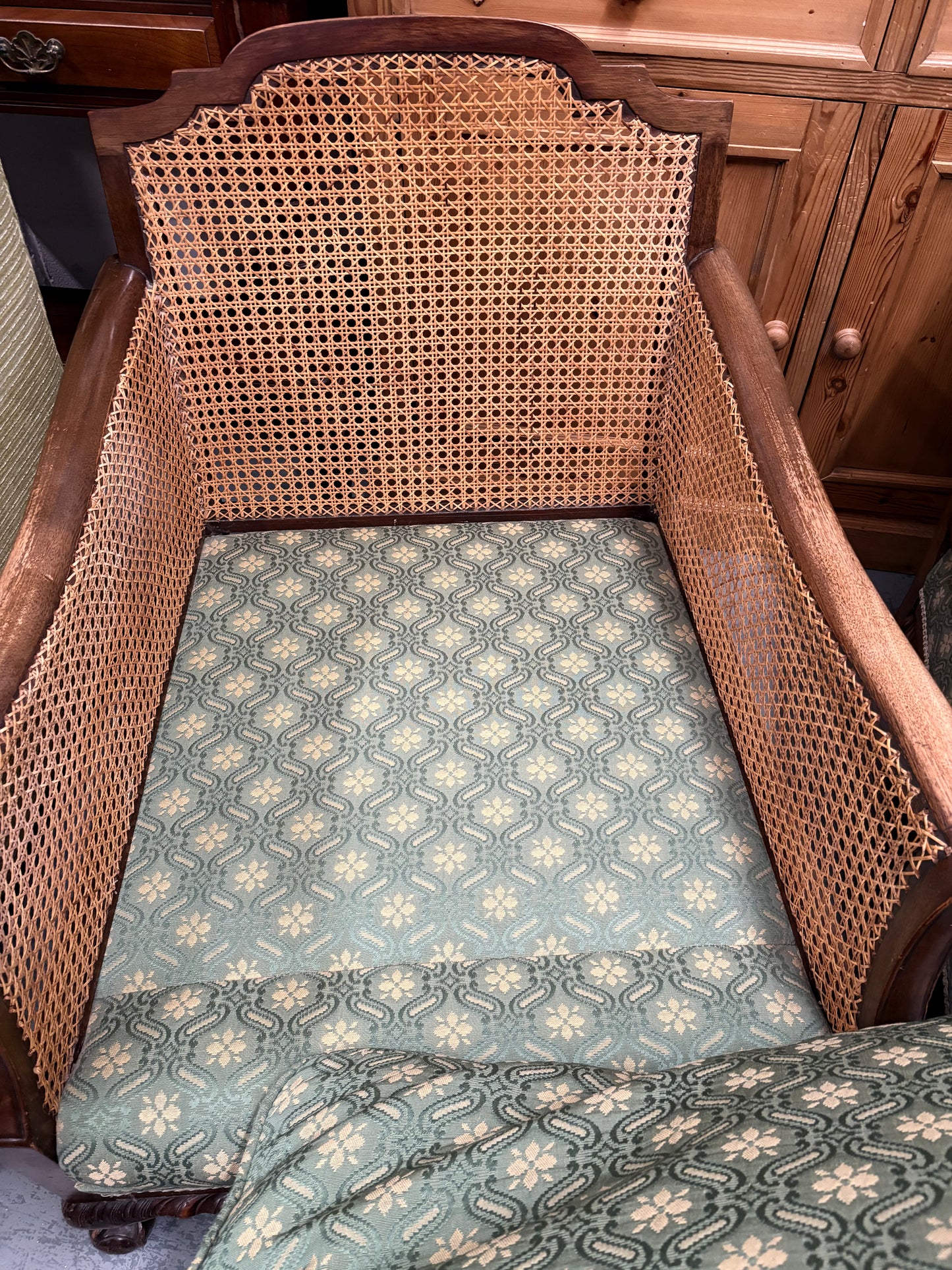 Antique Bergere 3 seater Sofa & 2 Chairs Great Condition