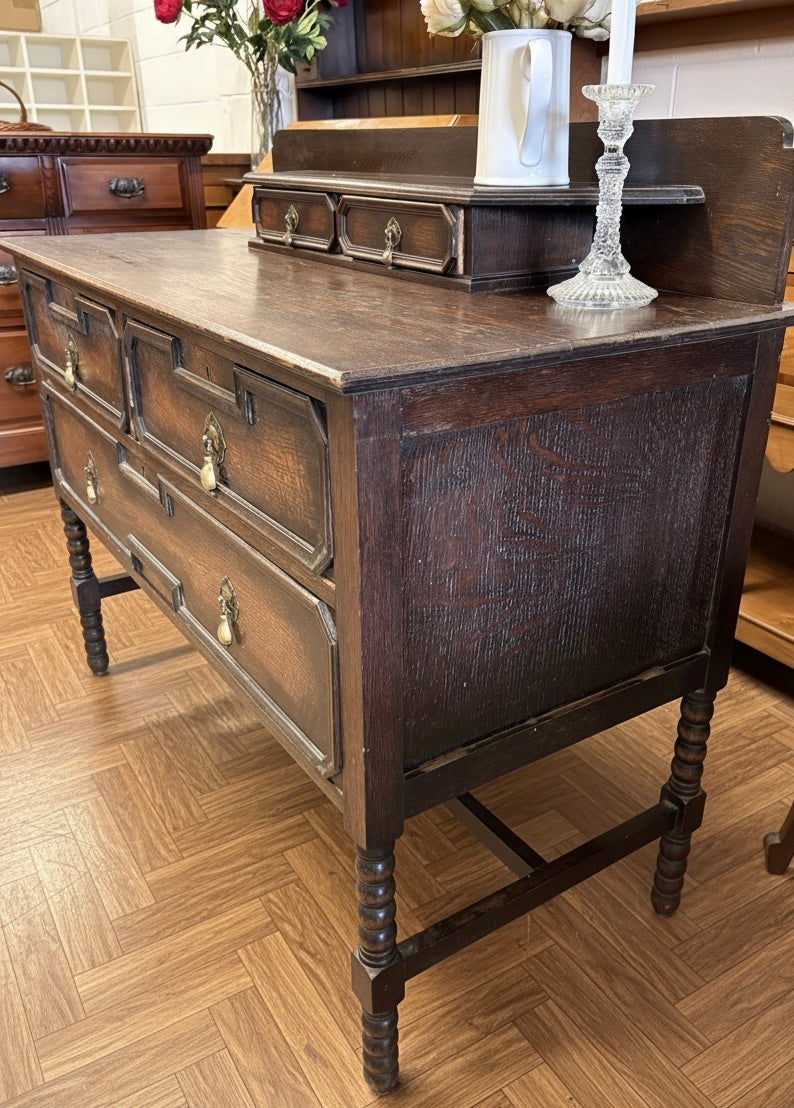 Jacobean revival chest of drawers – quality Edwardian Furniture piece