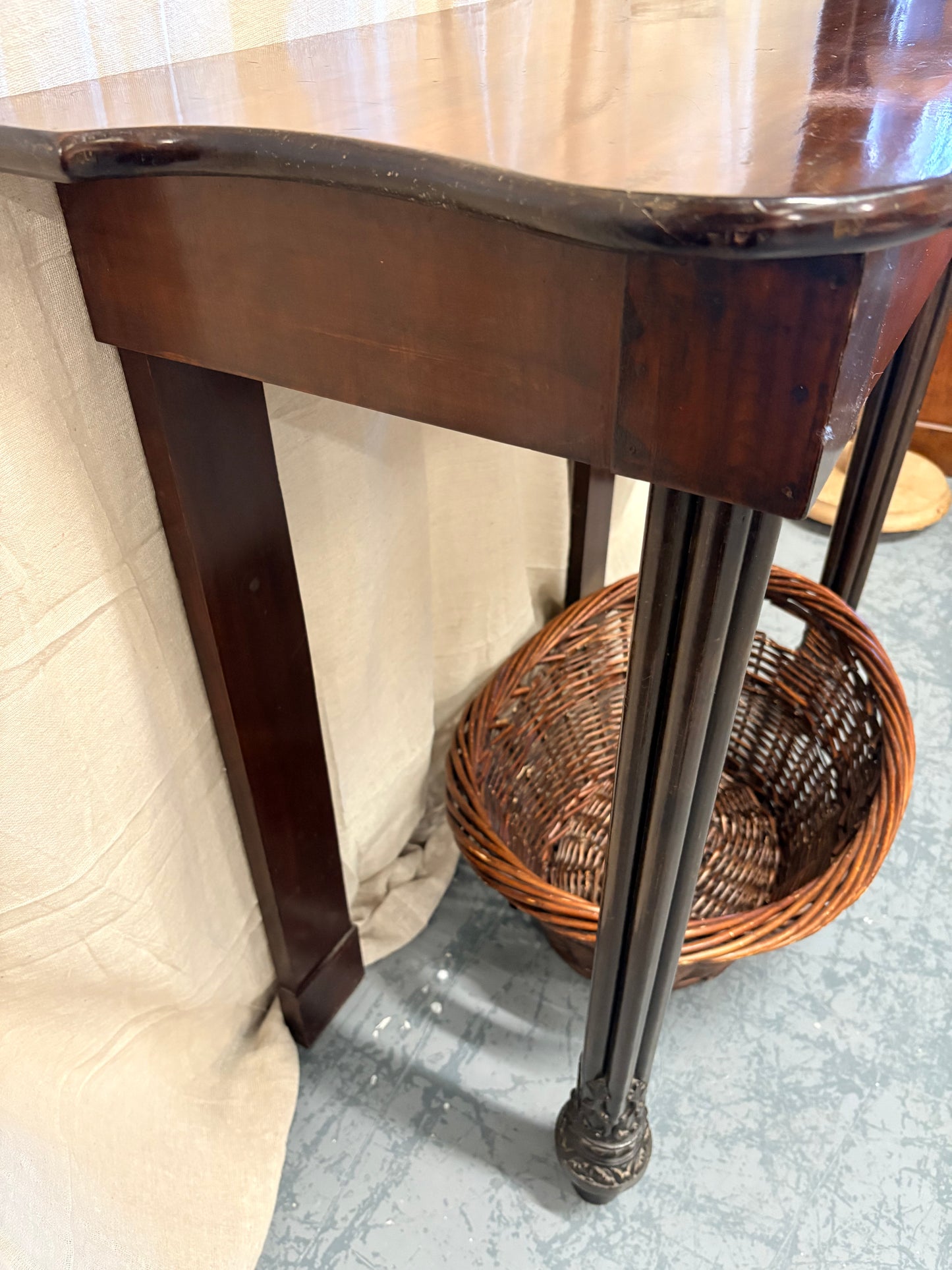 19th Century Mahogany Hall / Side Table Country House piece with Carved feet