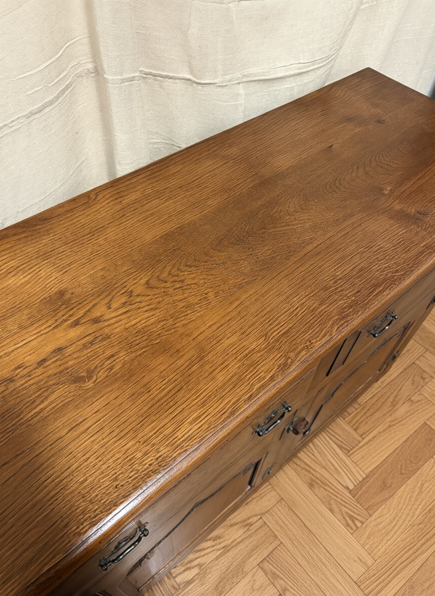 Country house, large, heavy, quality oak sideboard, excellent condition