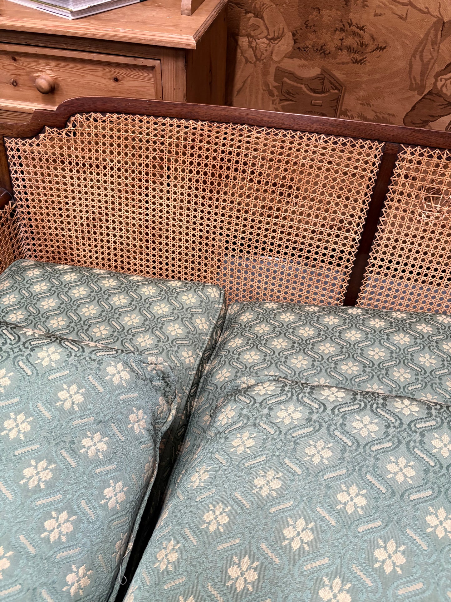 Antique Bergere 3 seater Sofa & 2 Chairs Great Condition
