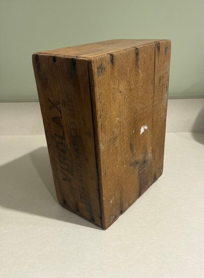 Very rare 1920’s VIROLax antique wooden advertising storage delivery crate