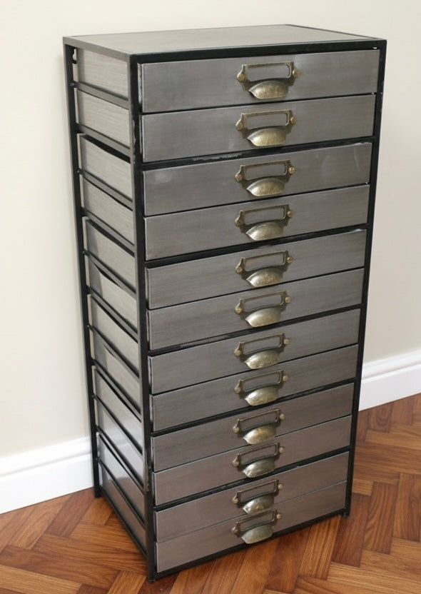 Industrial Metal office drawers paperwork filing cabinet storage