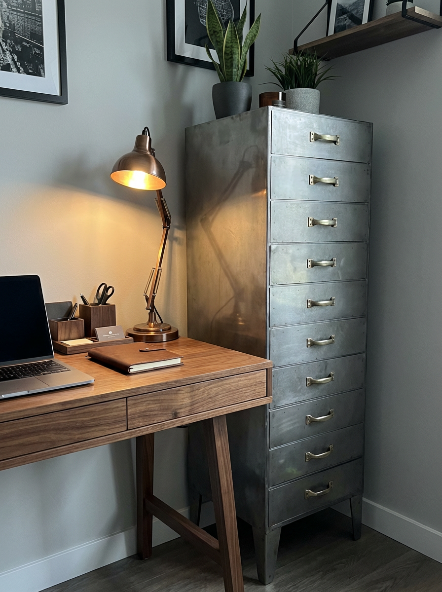 10 drawer industrial metal Filing cabinet for office crafts paperwork storage