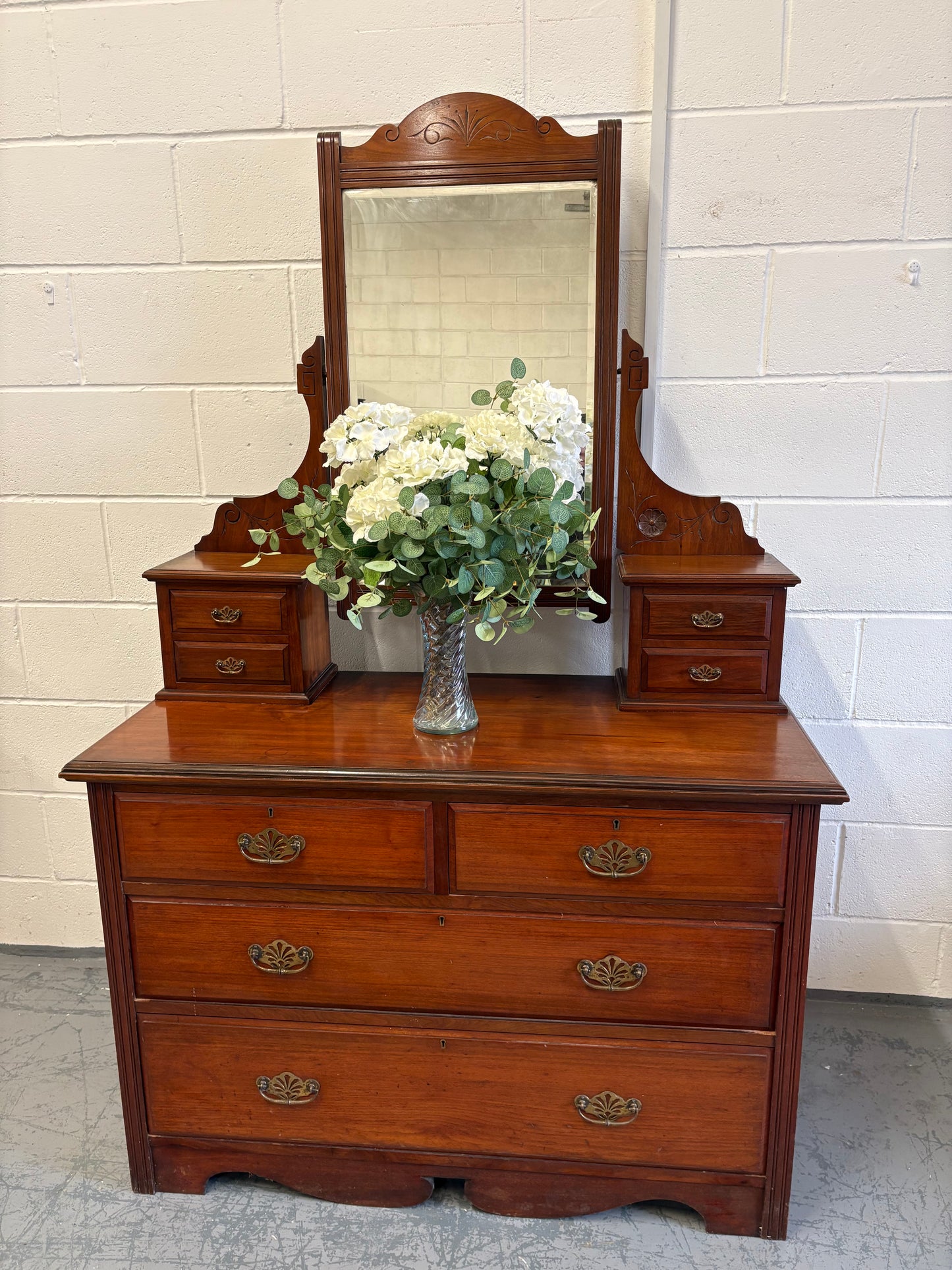 Edwardian Antique Dressing Chest / Drawers Country House