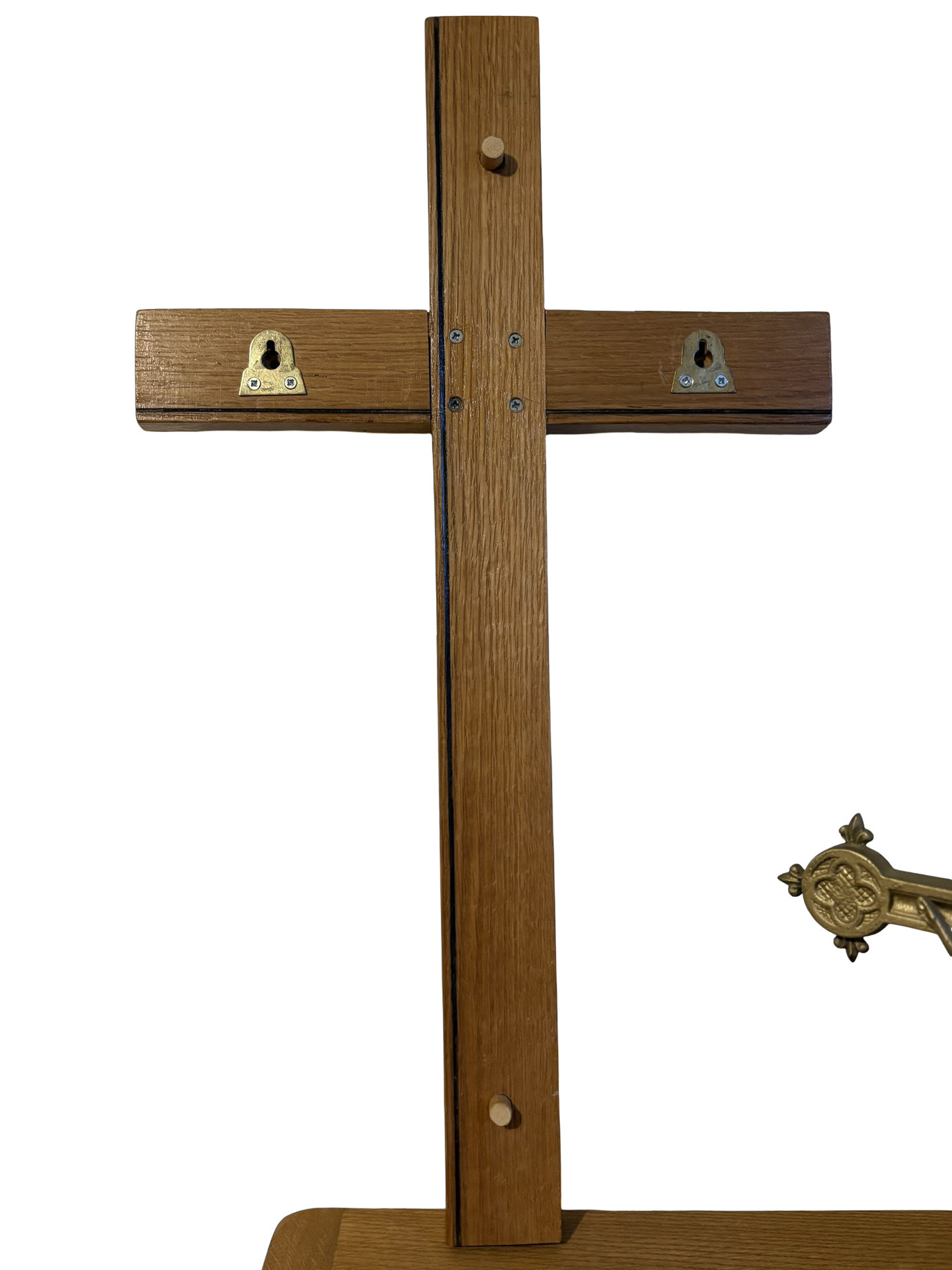 Solid Oak Wall Hanging Chapel Cross 2ft long