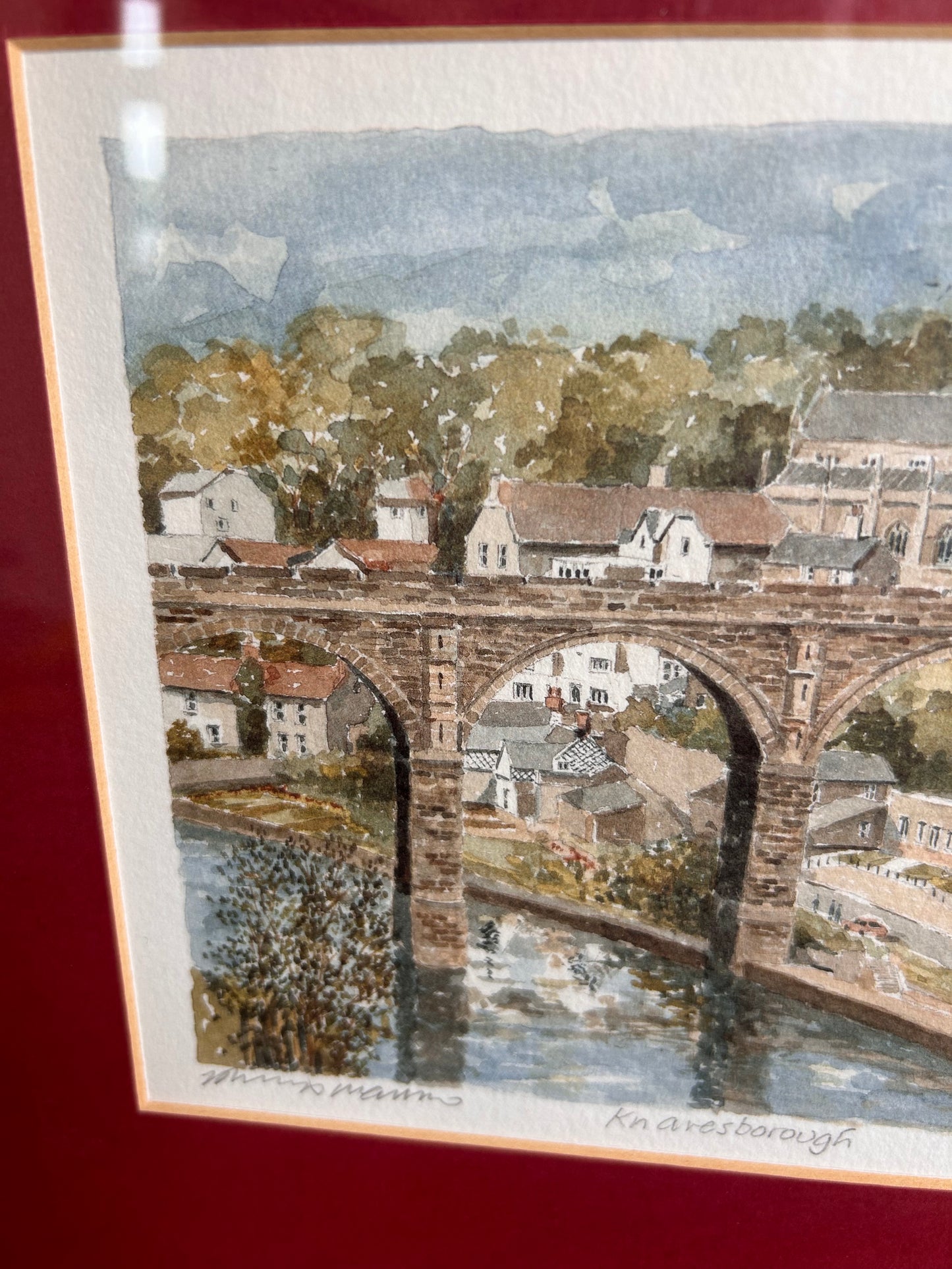 Knaresborough Framed Mounted Glazed Limited Edition Print Signed