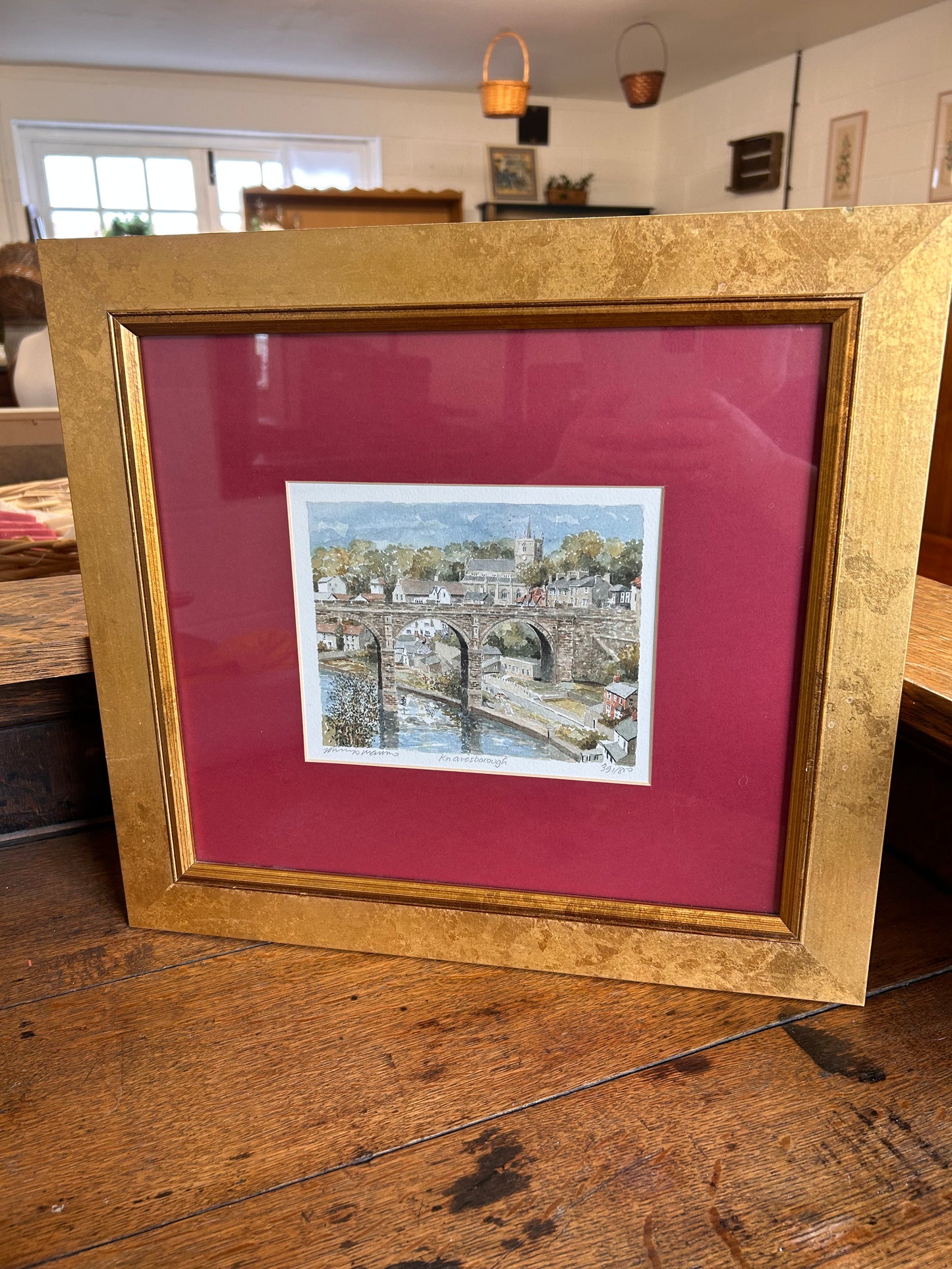 Knaresborough Framed Mounted Glazed Limited Edition Print Signed