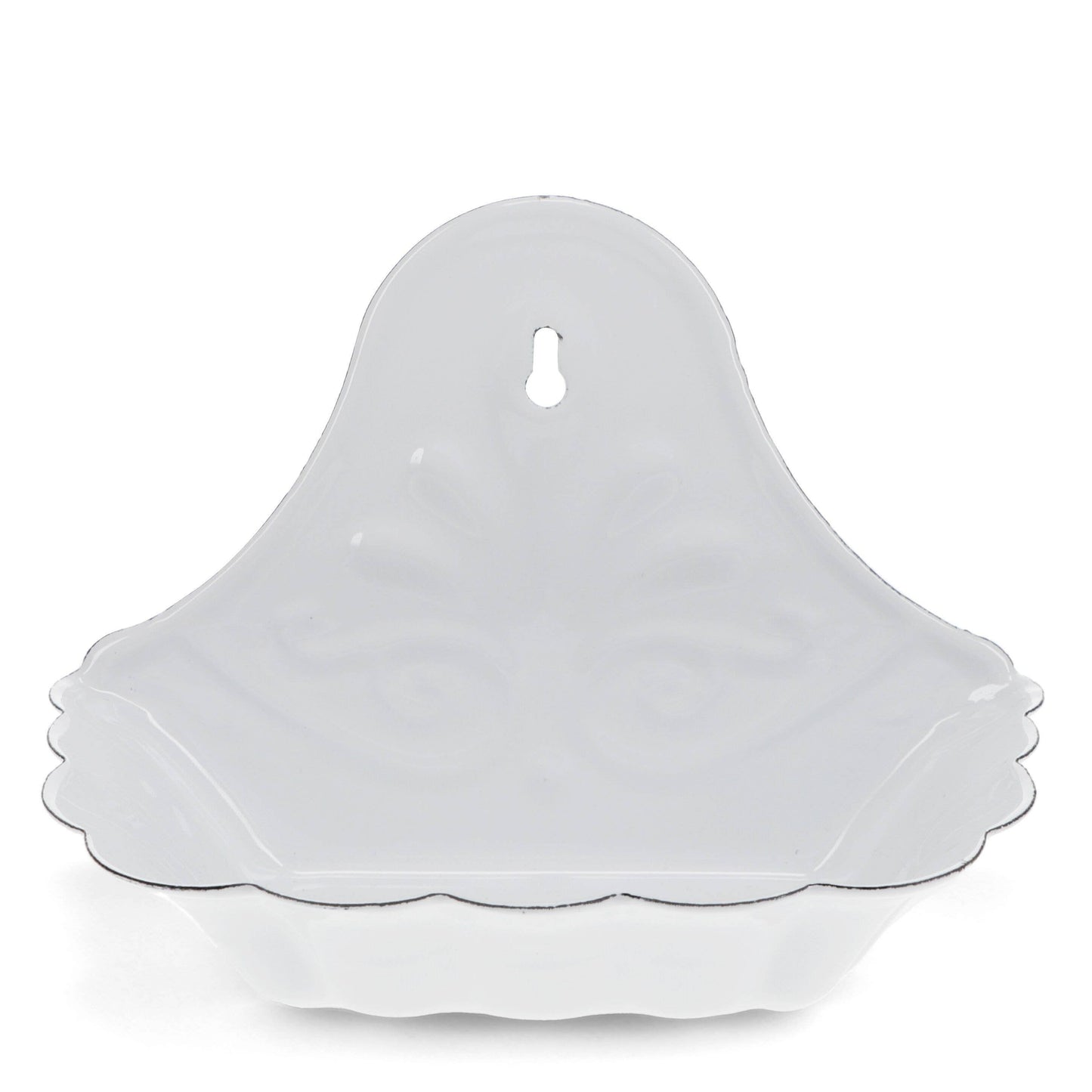 Wall-Mounted Enamel Soap Dish - White