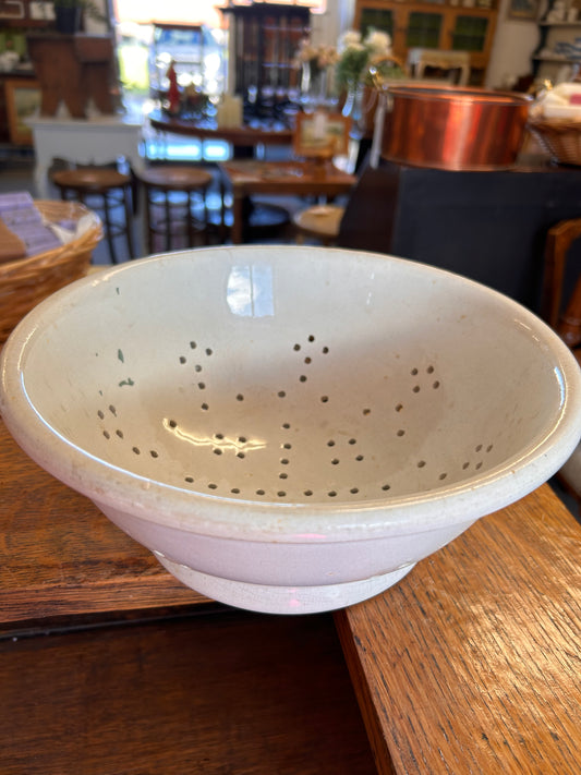 Vintage white ceramic pottery berry bowl decorative Kitchenalia