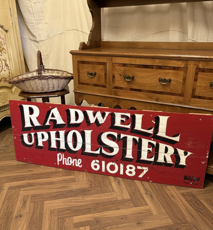 Reclaimed Vintage Wooden Shop Front Advertising Sign writers