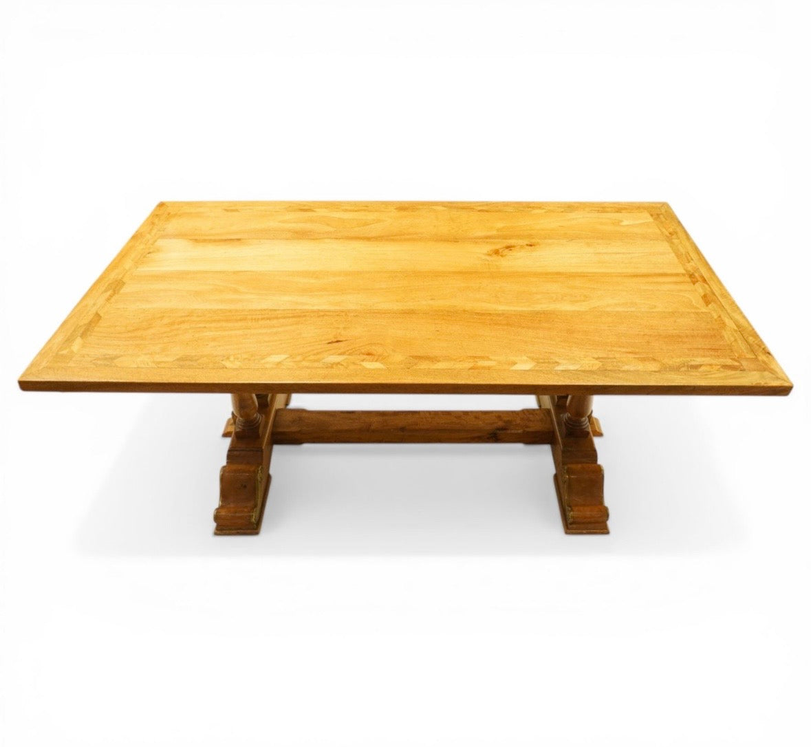 Luxury Quality mango wood dining suite, comprising a refectory dining table and 6 Chairs.