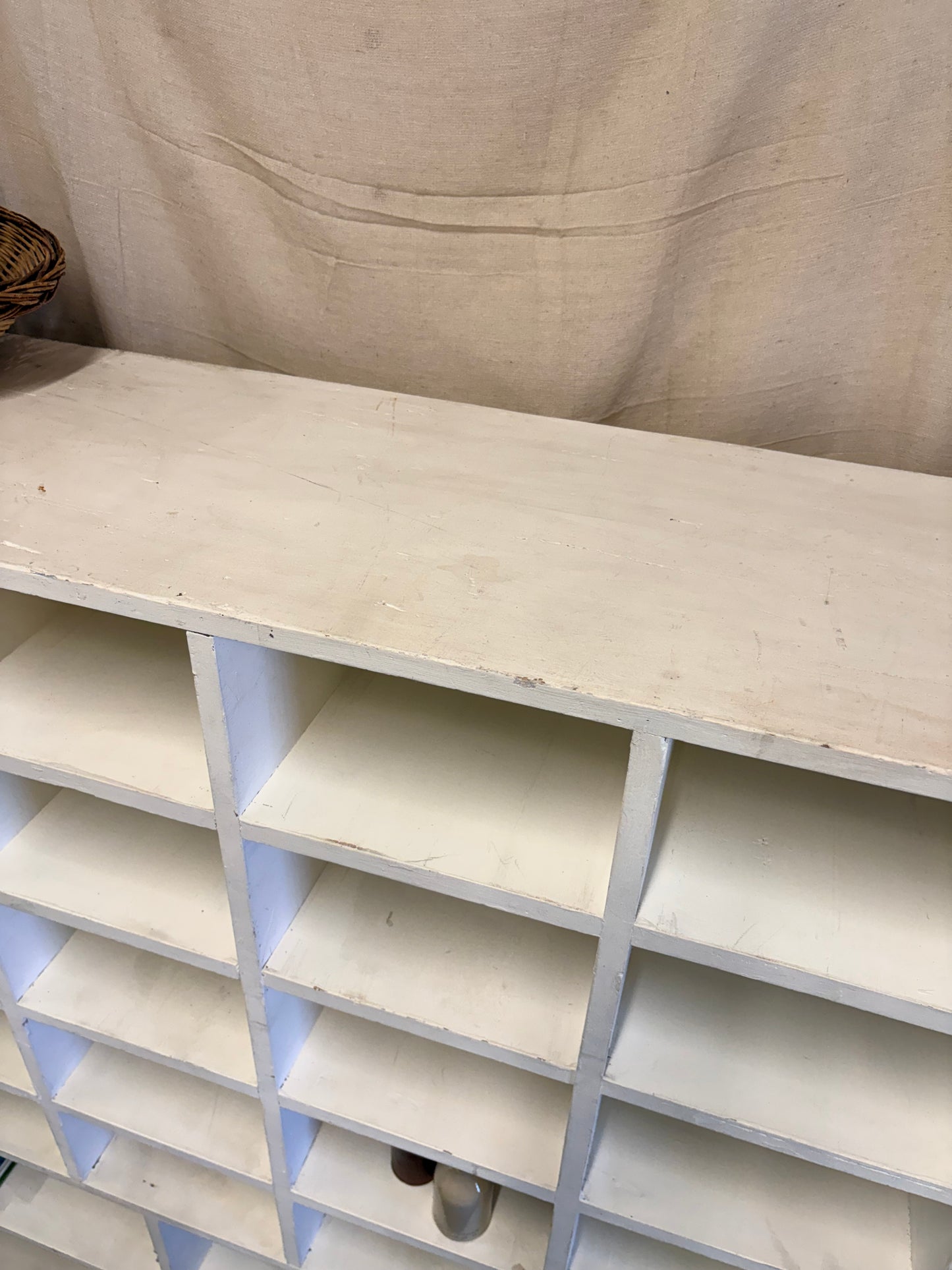 Reclaimed Craft Shop Unit Wood Pigeon Hole Shelving Sorting Storage sections