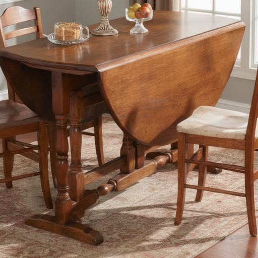 Early 20th century oak gate-leg Dining table - oval top on twin gate turned legs