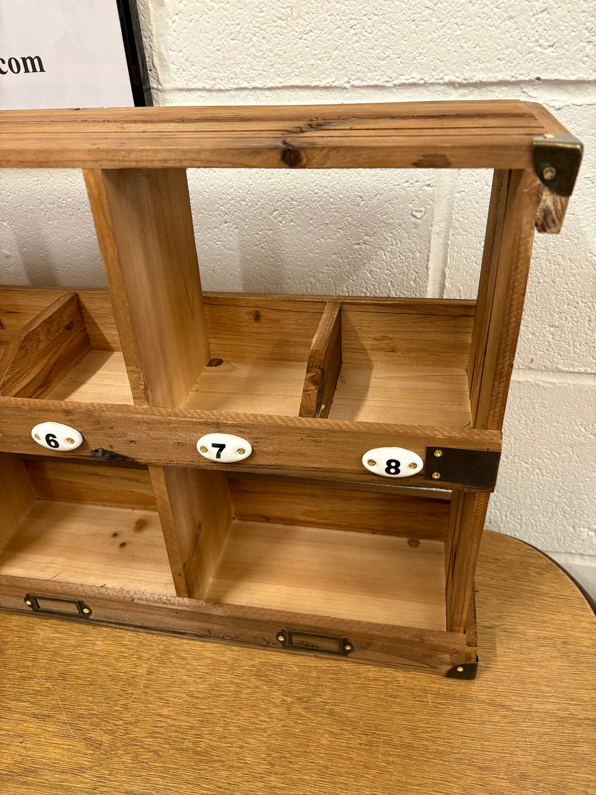 Wood Cubby Pigeon hole wall unit Modern Farmhouse style storage