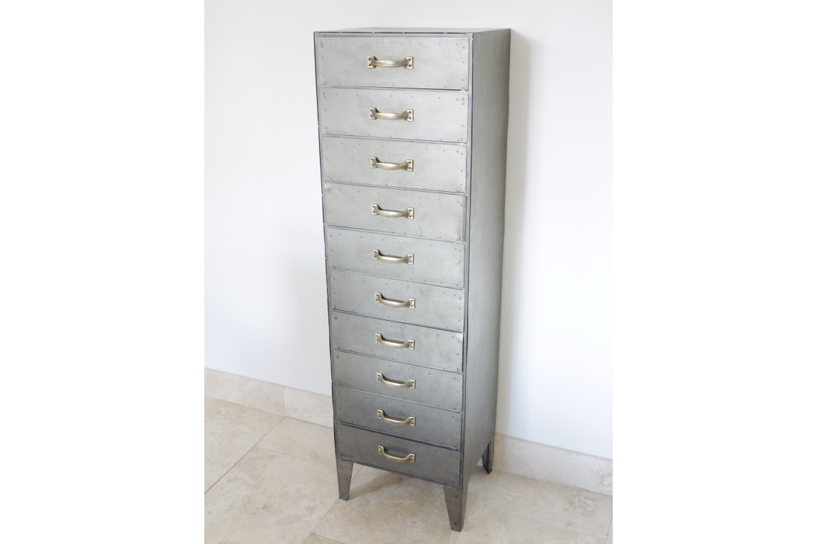 10 drawer industrial metal Filing cabinet for office crafts paperwork storage