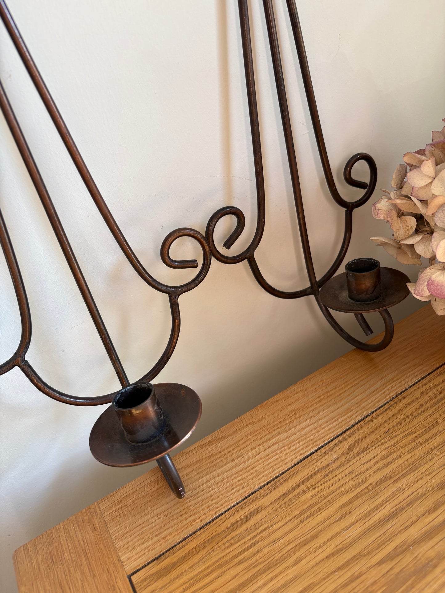 Preloved Metal Wall Sconce’s Decorative design candle holders