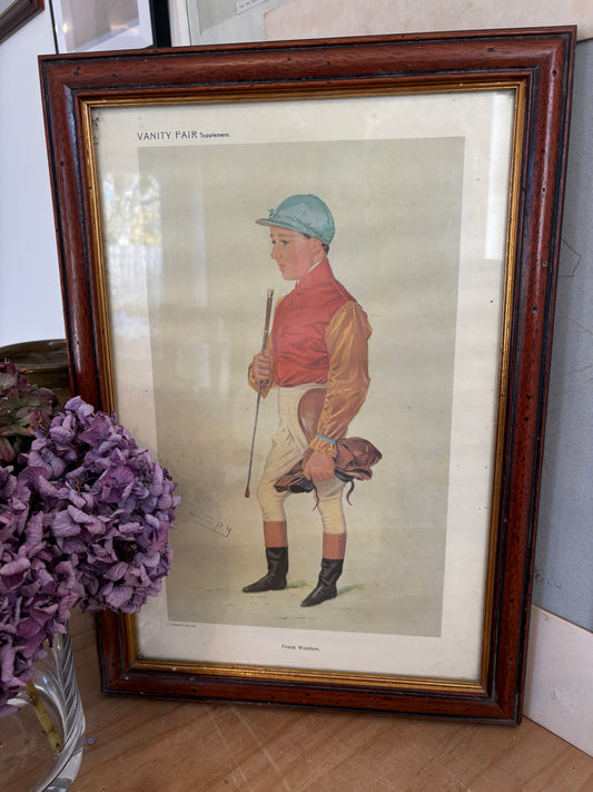 An Old vintage framed Vanity Fair magazine print 1800’s