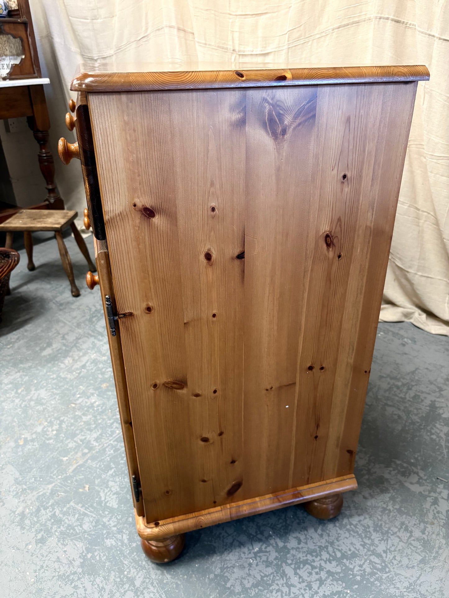 Vintage Solid pine Storage Cabinet Sideboard Country Farmhouse style