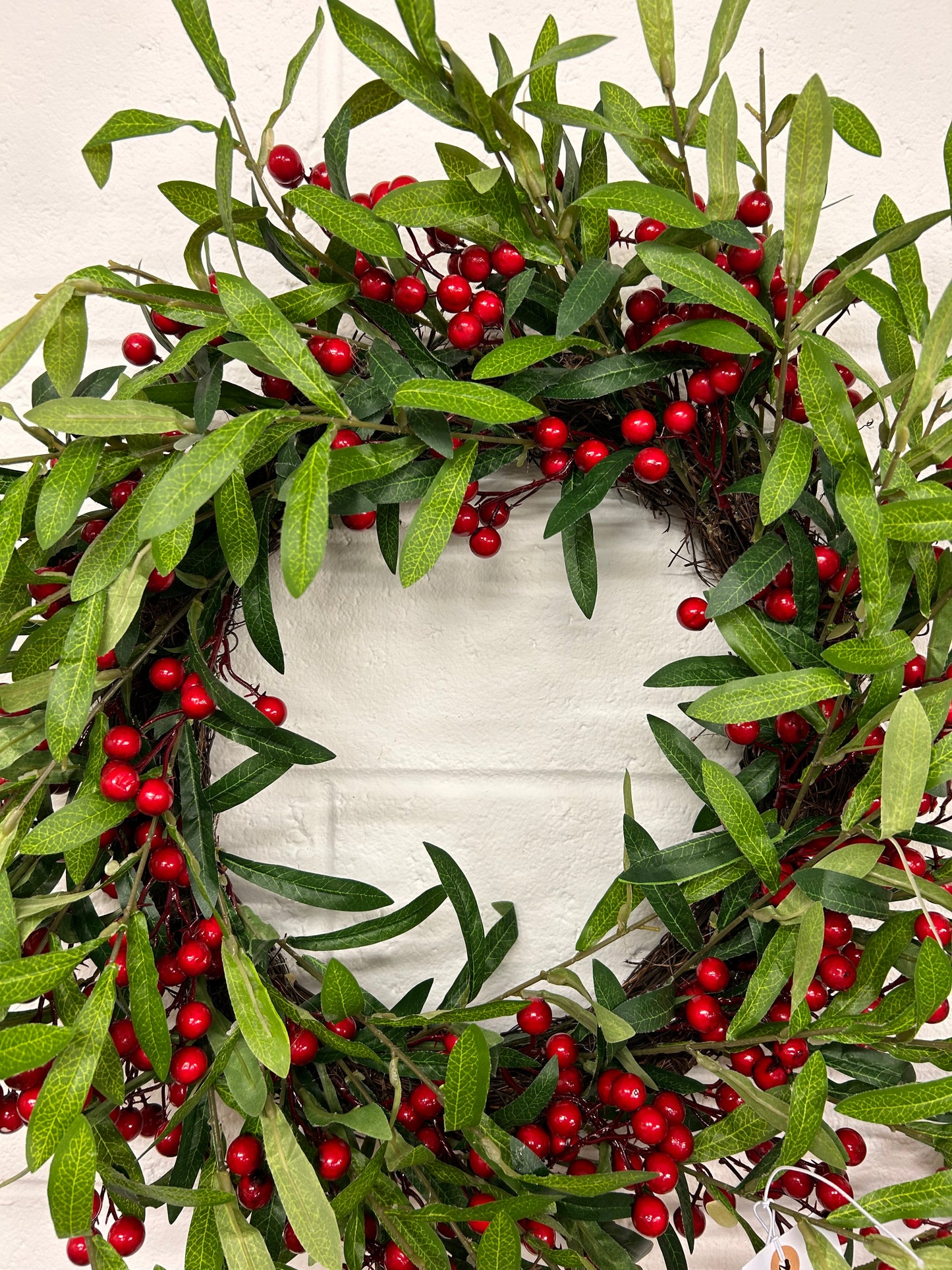 Luxury Red Berry twiggy red green Christmas Wreath