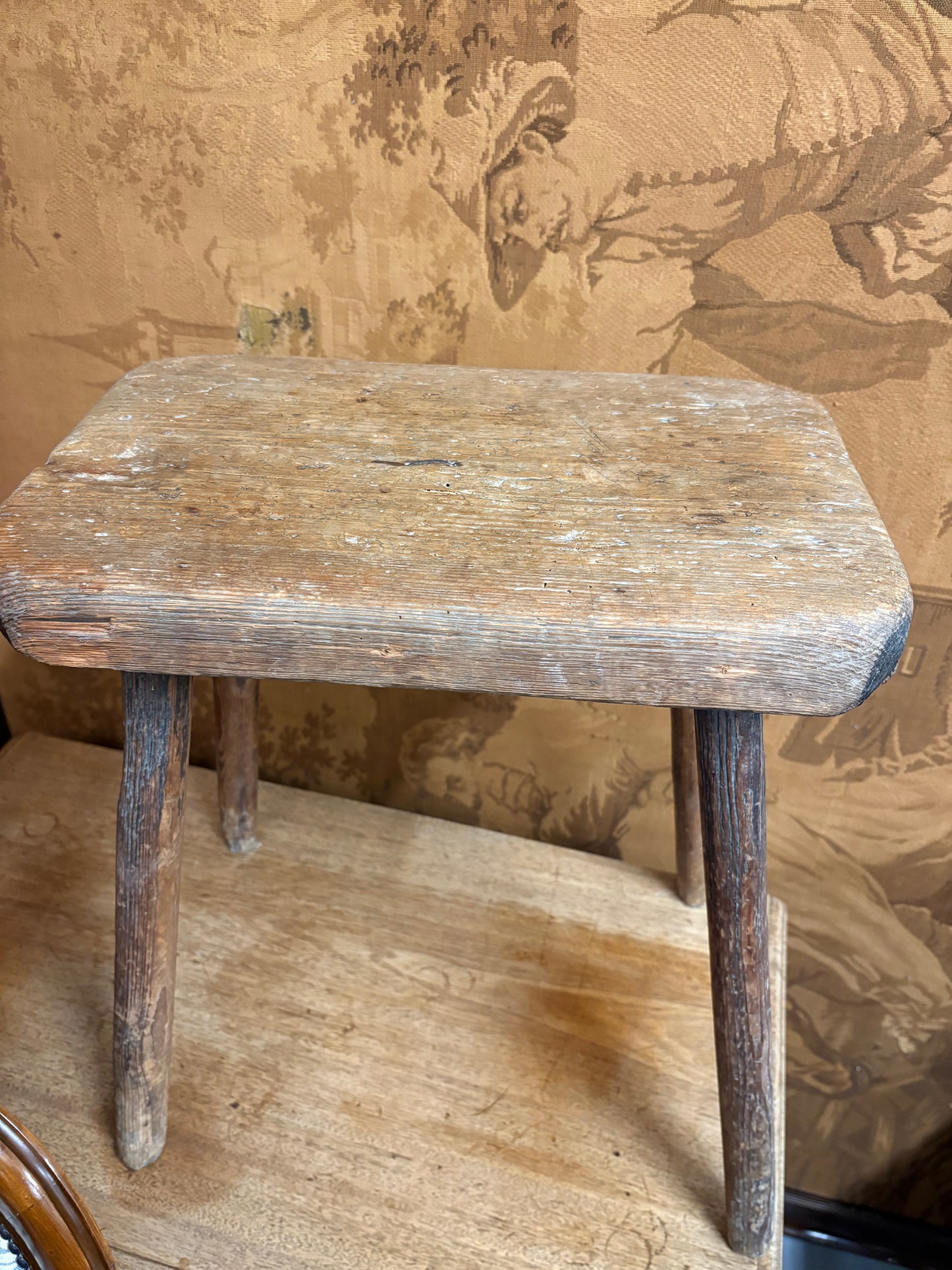 19th‑century Eastern European milking stool in untouched original condition Excellent item