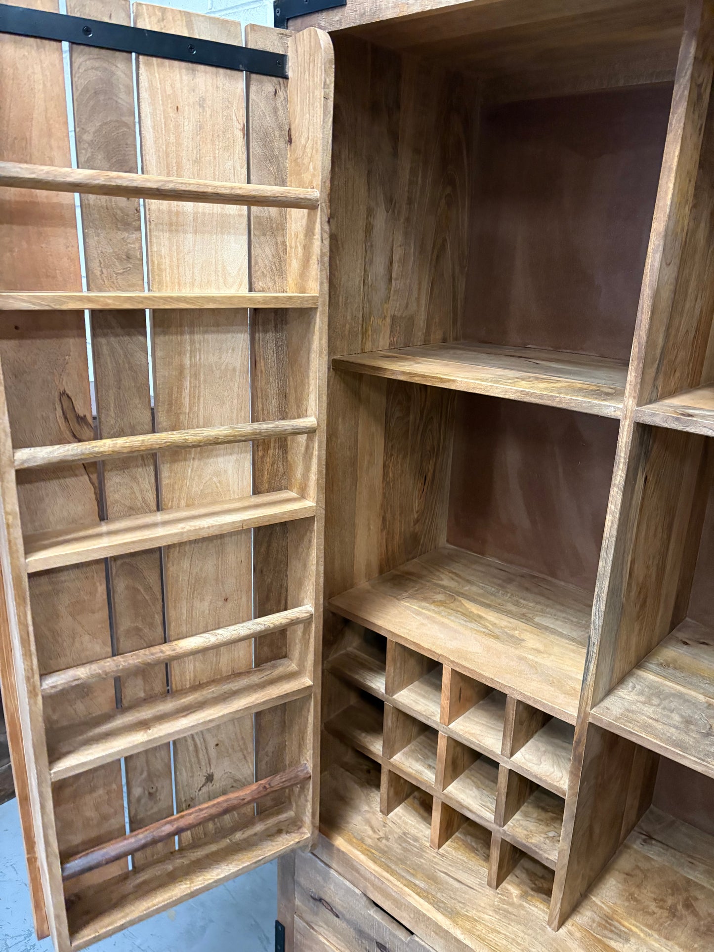 Rustic Wooden Kitchen Pantry Larder storage Cupboard Unit Delivery UK