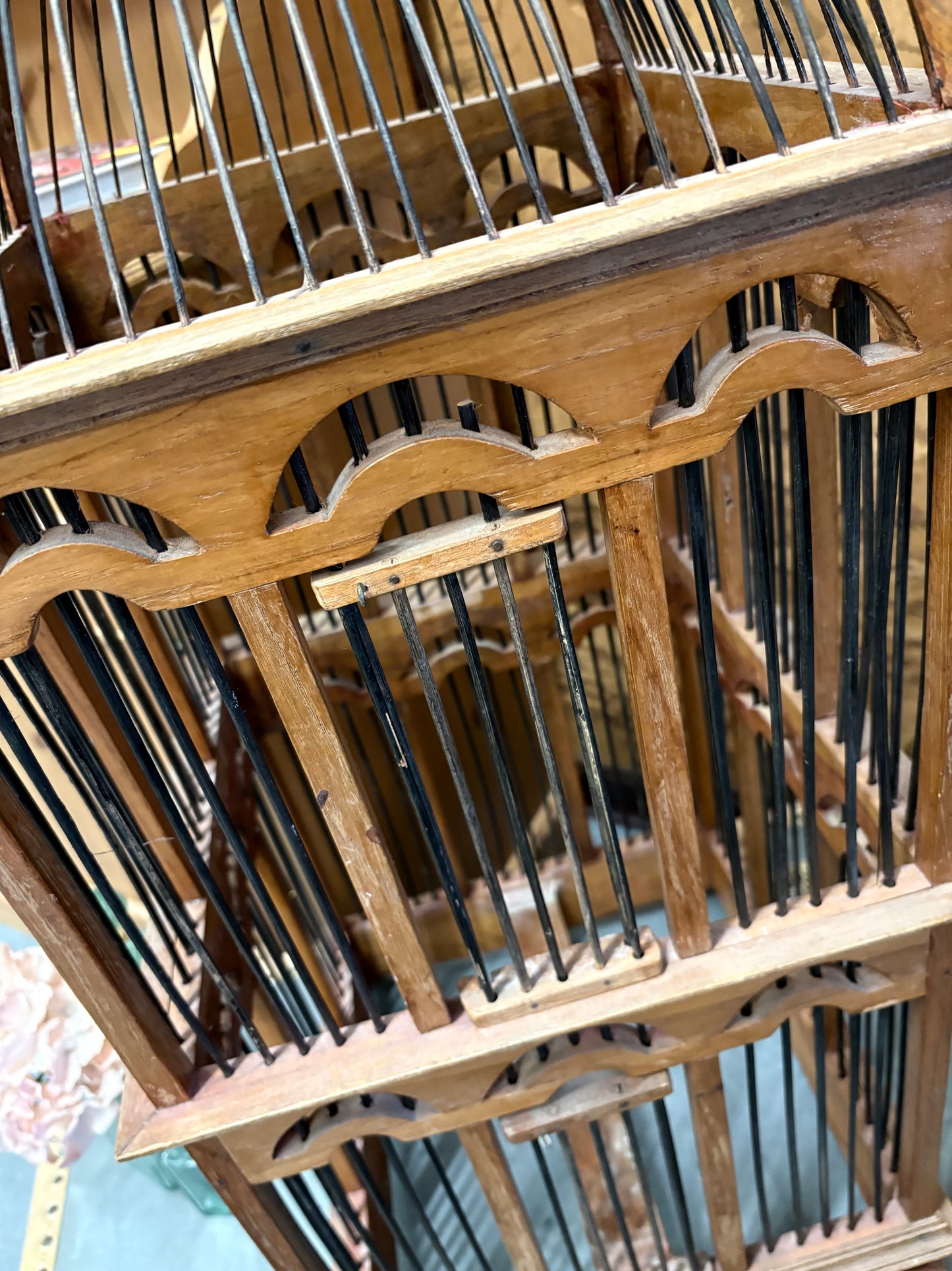 Edwardian Boxwood Birdcage - Decorative Antique piece Eclectic Interiors
