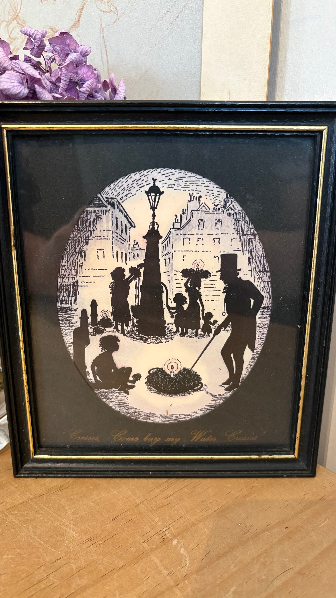 Vintage Silhouette Miniature Street Scene picture