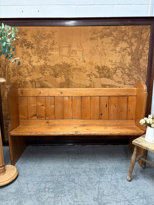 Traditional Pitch Pine Reclaimed Church Pew Bench Seating