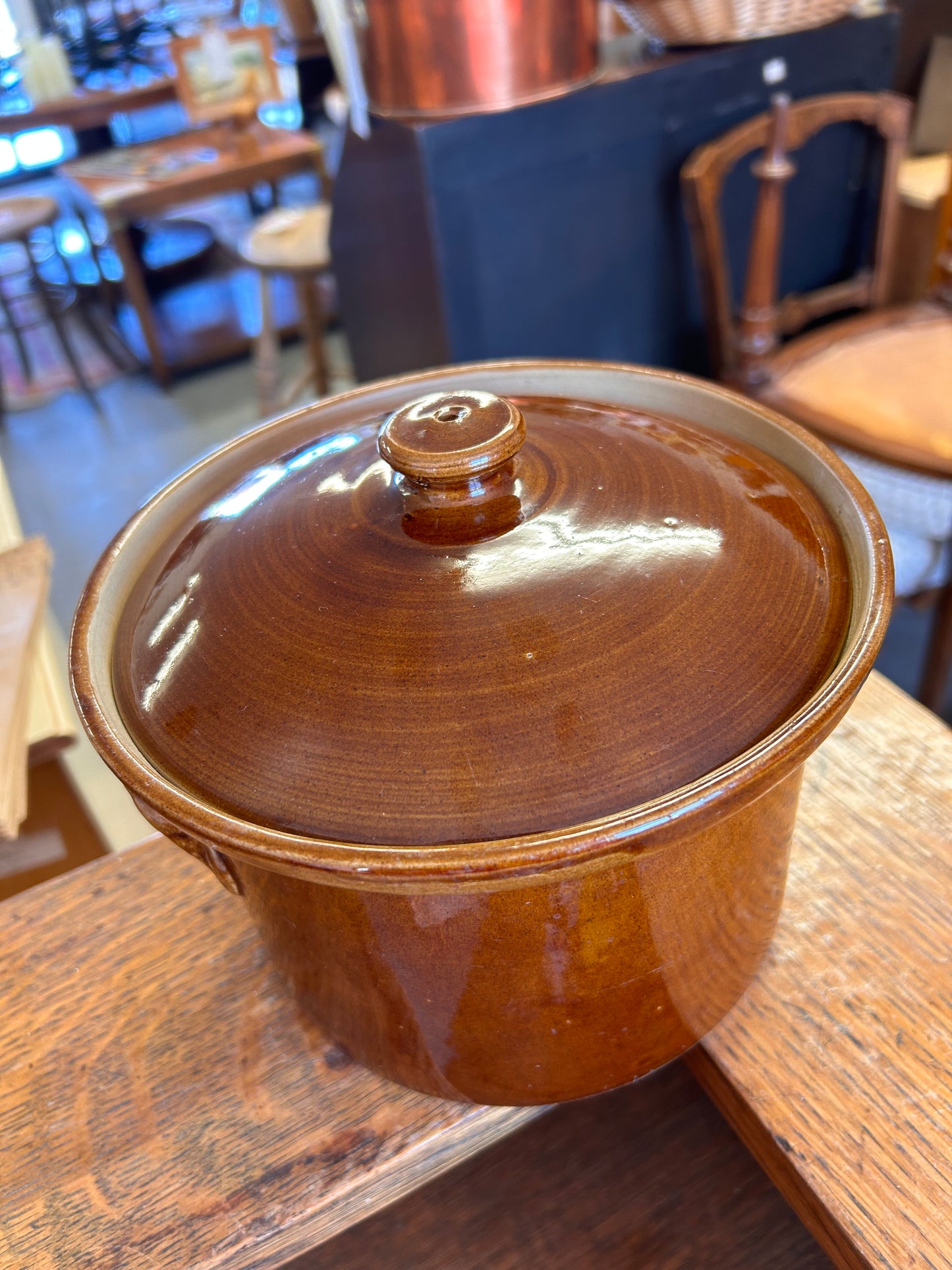 Vintage Brown Stoneware Glazed Denby Casserole dish