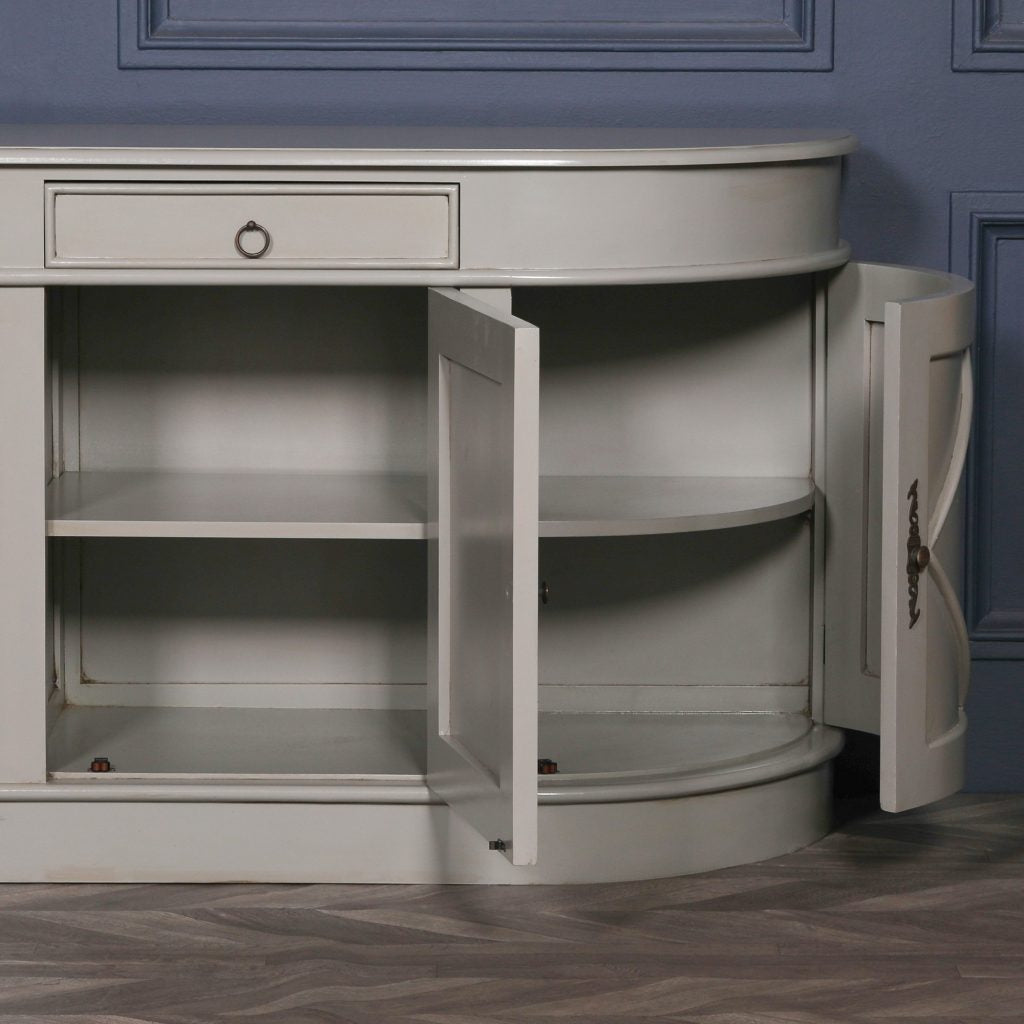 French classical style sideboard in grey painted finish UK Delivery