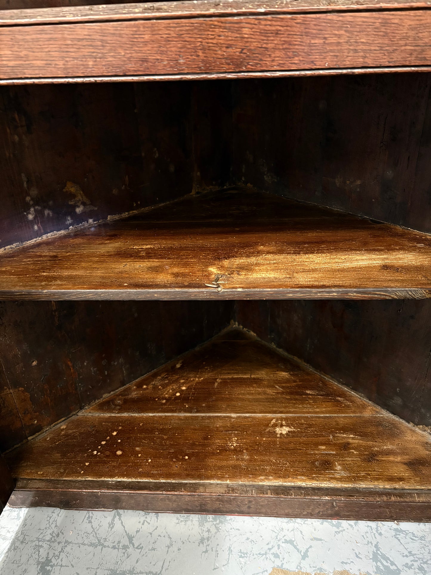 Large Antique Georgian Double Oak Corner unit with key 2.15M