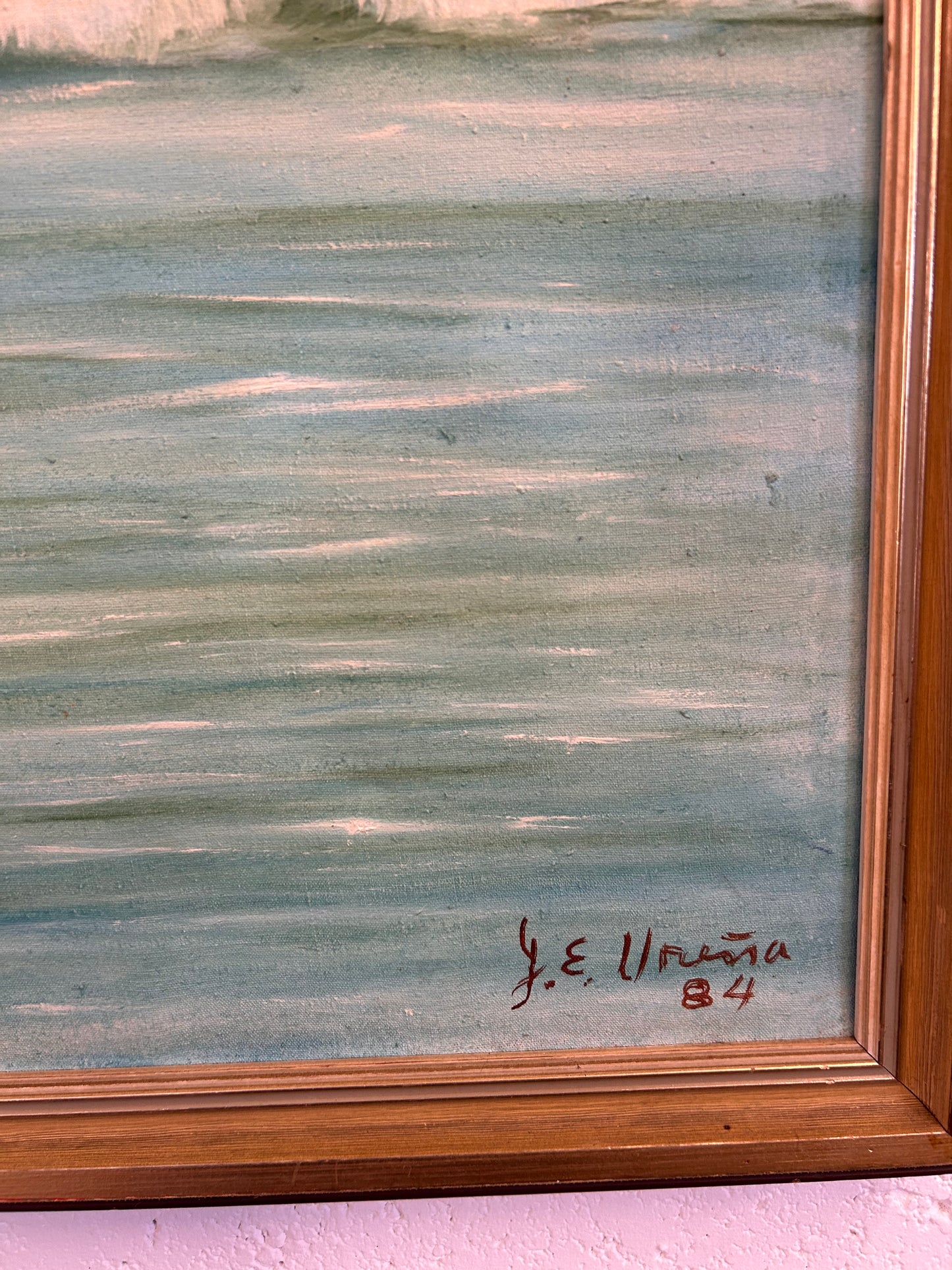 Stunning Vintage Seascape Signed Framed Oil Painting