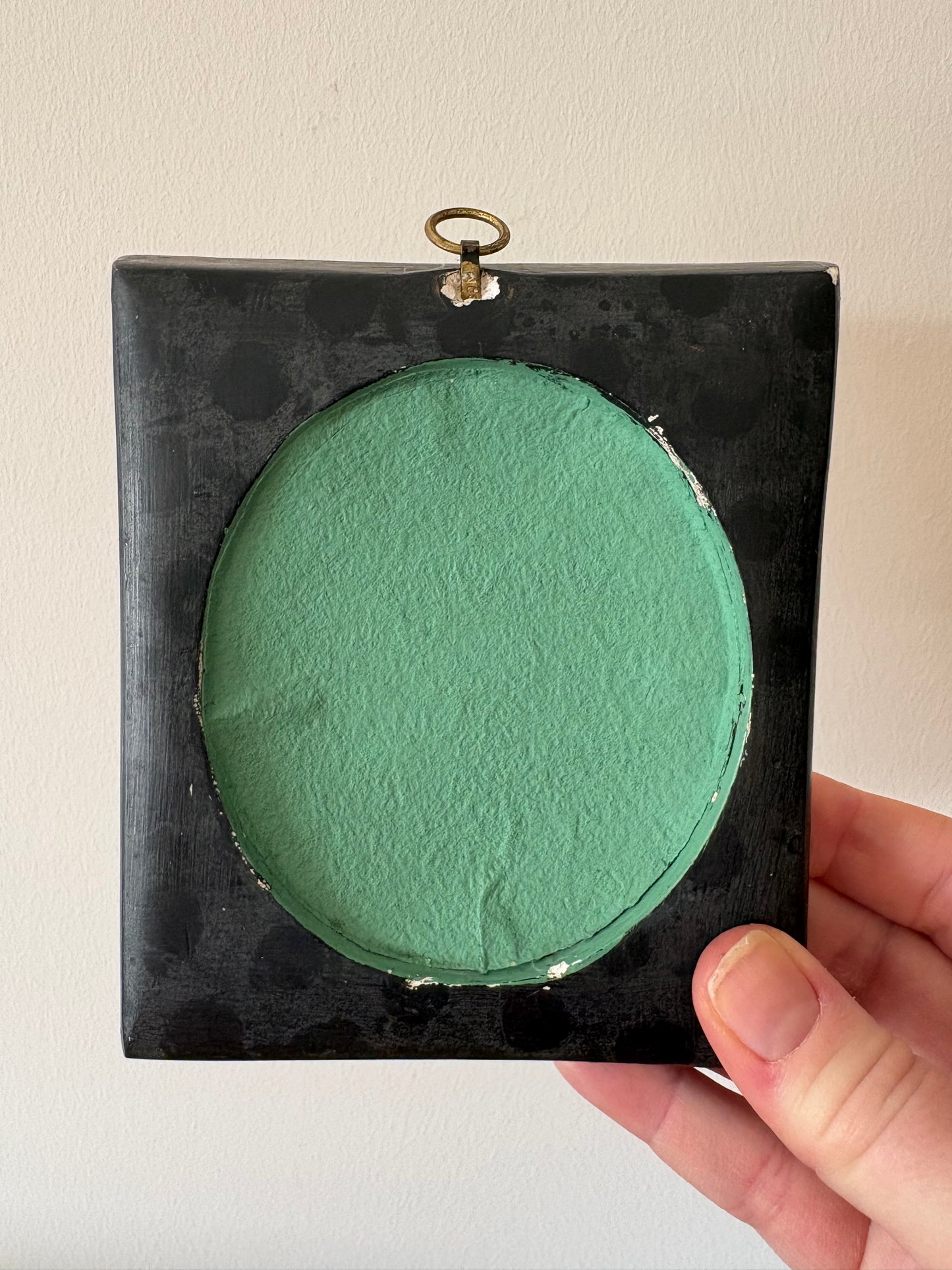 Lovely hand painted framed antique porcelain Minature